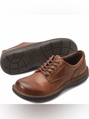 Men’s Born Hutchins III Brown Leather Oxford Lace Up Shoes Size 11.5 M